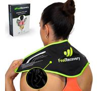 Reusable Hot & Cold Packs for Neck & Shoulders Injuries (50x20x12 cm) - Flexible Gel from Freezer & Extra-Soft Fabric - Ice Compress First Aid for Pain Relief: Whiplash, Stiffness, Numbness