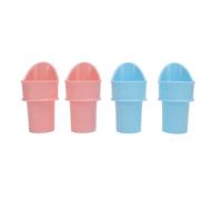 Reusable Ice Cream Cone Holder 4pcs Freezable Mini Ice Cream Cup Spoon Snow Cone for Birthday Party Wedding Sustainable Durable Food Grade PP Material