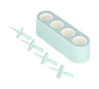 Reusable Ice Cream Mold, Food Grade Silicone Ice Cream Mould for DIY Homemade Treats, Flexible Easy Release with Storage Box for Home Kitchen Freezer (Grass Green)