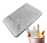 Reusable Ice Pack - Slim Durabless Stainless Steel Freezer Block, Heavy Duty Lunch Bag Ice Substitute, Rapid Cooling Metal Pack for Outdoor Travel | Sporting Events Beach Day Backpacking Gear