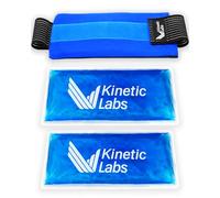 Reusable Ice Pack Wrap with Extra Gel Pack by Kinetic Labs - HSA FSA Eligible Hot and Cold Pack - Ice Packs for Injuries Reusable (Large with Extra Gel Pack)