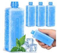 Reusable Ice Packs for Air Conditioner, Ice Packs Freezer Blocks 4pcs Mini Freezer for Air Conditioner Fan PackIce Fan for Rapid for Hot Summer Days Camping Travel and Office Use 4.52X1.57X1.1inch