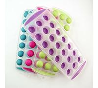 Reusable Ice Trays, Easy to Clean Ice Cube Moulds Save Freezer Space, Flexible Silicone Ice Cube Trays Removable, Ice Cubes for Whisky, Cocktails, Beer and Drinks. (21 Icecube Tray (Round))