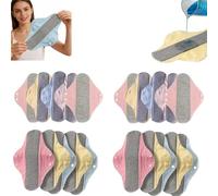 Reusable Incontinence Pads for Women - Leak-Proof & Waterproof Washable Menstrual Pads - Graphene Aseptic Technology for Elderly Care & Mobility Support - Breathable Cotton Cloth Liners (24pcs)