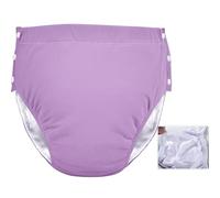 Reusable Incontinence Panties Washable,Leakproof Incontinence Underwear,Unisex Adult Cloth Diaper Nappy for Elderly Disabled(Purple,L)