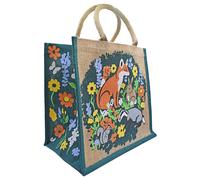Reusable Jute Shopping Bag - British Animals