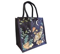 Reusable Jute Shopping Bag - Night Time Moths