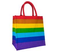 Reusable Jute Shopping Bag - Rainbow