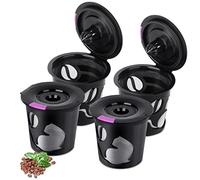 Reusable K Cups for K-Mini/K-Duo/K-Slim, 4 Pack Reusable Coffee Pods for K-eurig, BPA Free Refillable Single K Cups for K-eurig 1.0 & 2.0 Series