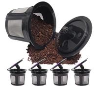 Reusable K Cups Pods - Stainless Steel Coffee Pod, Permanent Brewing Cup, Eco-Friendly Filter Device, Universal ForCoffee Maker Accessory | 1.0 2.0 MINI Plus Series Machines, Home Cafe Office Espress