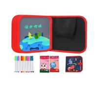Reusable Kids Drawing Pad - Waterproof Coloring Book, Erasable Painting Notebook, Free Doodling Tablet, Early Learning Supply, 14-Page Handheld Artist for School Home Travel