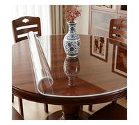 Reusable Kitchen Worktop Protector,Round Clear Dining Table Protector,Waterproof Wipeable Furniture Desktop Tabletop Pad for Desktop Coffee Dining,1.5mm,Diameter 80cm