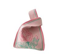 Reusable Knot Tote Bag Elegant Knit Handbag For Women Small Knitted Wristlet Bag for Shopping(Pink)