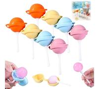 Reusable Large Lollipop-Shaped Ice Mold | DIY Creative IcePops for Summer - 8 Pack Mini Silicone Lollipop Ice Hockey Mold - for Summer, Popsicle Molds, Perfect for Kids Snacks & SummerParties