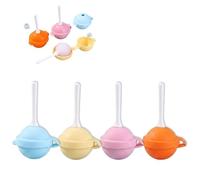 Reusable Large Lollipop-Shaped Ice Mold, Lollipops Molds Ice Pop Maker, Silicone Lollipop Popsicle Molds with Reusable Sticks, DIY Creative Ice Pops for Summer (4PCS)