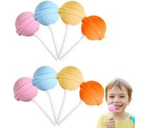 Reusable Large Lollipop-Shaped Ice Mold, Silicone Lollipop Ice Cream Maker, Lollipop Shape Ice Cream Silicone Mold, Portable Cute Homemade Popsicle Molds, DIY Popsicle Maker for Home Use (8PCS)