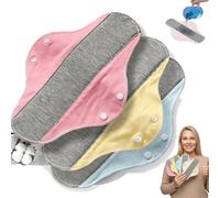 Reusable Leak-Proof Washable Incontinence Pads for Women - Ultra Thin Absorbent Cloth Pads, Waterproof Backing, Breathable Soft Fabric, Secure Fit for Light Bladder Leaks, Postpartum (3 Pcs)