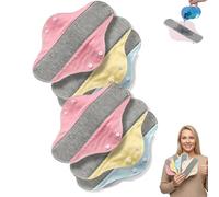 Reusable Leak-Proof Washable Incontinence Pads for Women - Ultra Thin Absorbent Cloth Pads, Waterproof Backing, Breathable Soft Fabric, Secure Fit for Light Bladder Leaks, Postpartum (6 Pcs)