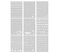 Reusable Letter and Number Stencils for Crafts & Painting - Art Stencils Set with Alphabet Symbols, Calligraphy Letters for Crafters, Artists, DIY Home Decor