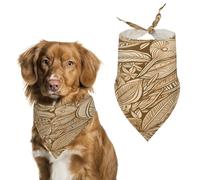 Reusable Line Drawing Style Triangle Pet Scarf, Dog Bandana, Polyester Fabric, Pet Bandana for Small Medium Large Dog Cat and Other Pets 27.6 * 11.8 Inches