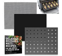 Reusable Liners for Toaster Oven Air Fryer 12 x 13 Accessories Compatible with Emeril Lagasse, Kitchenaid, Cuisinart, Black & Decker, Breville + More, Liner Protectors for Oven Trays and Racks