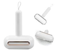 Reusable Lint Roller with Handle, Washable Pet Hair Remover, Silicone Sticky Roller Lint Roller Sticky Gel Lint Rollers Ball Animal Fur Removal Tool for Clothes, Home (White Gold)