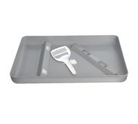 Reusable Litter Tray Compatible with Petsafe ScoopFree Cat Litter Box Tray,Self-Cleaning Cat Litter Boxes,with Free Scoop, New Designed Never Absorbs Odor, Stains, or Rusts,Easy Clean-Grey