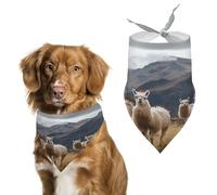 Reusable Llamas in The Andes Triangle Pet Scarf, Dog Bandana, Polyester Fabric, Pet Bandana for Small Medium Large Dog Cat and Other Pets 27.6 * 11.8 Inches