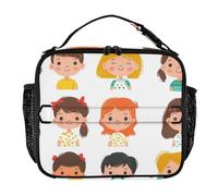 Reusable Lunch Tote Bag Leakproof Portable Teen Lunch Box Keeps Food Warm Reusable Tote Bag for Beach Travel Girls and Boys Cartoon Cute