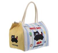Reusable Lunch Tote Insulated Car Organiser for Snacks and Beverage Cans | Aluminium Film and Cloth Construction, Cute Cartoon Style, Easy Carry Option for Office Workers, Students, Road Trips