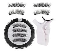 Reusable Magnetic Eyelashes - Reusable Wispy False Eyelashes | 1 Pair Waterproof Easy Wear Removal Eyelashes | Four Magnetic Eyelashes Set Natural Simulation Waterproof Quantum Magnetic Eyelashes
