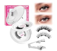 Reusable Magnetic Lashes Kit Magnetic Eyelashes 4Pcs Magnets Per Piece With Applicator Long Lasting And No Glue Needed False Eyelashes Waterproof,Cruelty Free,Easy To Wear(2pairs,Fondness+Pride)