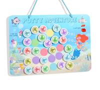Reusable Magnetic Potty Training Chart, Made of EVA Foam - Includes Hanging Rope and Strong Double Sided Glue Dot, Durable and Engaging Toddler Potty Training Reward Board (Mermaid)