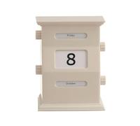 Reusable Manual Everlasting Calendar, Milk White