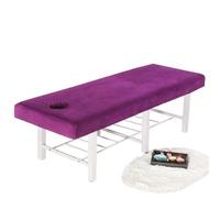 Reusable Massage Sheet Crystal Velvet Thick Bed Cover Simple Beauty Bed Covers Massage Bed Cover(Purple,190X70CM)