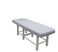 Reusable Massage Sheet Massage Table Bed Fitted Sheet Elastic Full Cover Rubber Band Massage SPA Treatment Bed Cover with Hole(Light Grey,S)