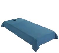 Reusable Massage Sheet Waterproof Beauty Salon Bed Sheets SPA Massage Bed Table Cover Filmed Bedspread for Salon Barbershop with/no Hole(Blue,115x190cm with Hole)