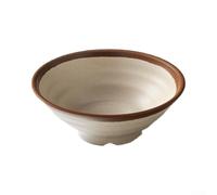 Reusable Melamine Serving Bowl 1500ml Brown Rim(18.8cm)