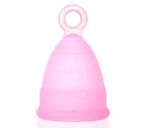 Reusable Menstrual Cup up to 12 Hours, Period Cup for Light and Heavy Flow, Womens Alternatives to Sanitary Pads and Tampons (Pink, Extra Small)