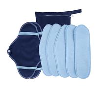 Reusable Menstrual Pad Washable Sanitary Pad with Wing Waterproof Cloth Menstrual Protective Pads Breathable Menstruals Absorbent Pads Sanitary Towels Period Panty Liners for Women Girls