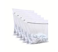 Reusable Mesh Laundry Wash Bag, Mesh Laundry Bags 5/10 Pcs For Bra Sock Lingerie Sneaker Polyester(5 PCS white)