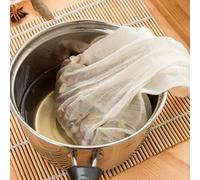 Reusable Mesh Strainer Bag for Tea, Coffee, Soup - Fine Filter Cloth with Drawstring, High Resistant, Food-Grade Cotton Fabric, 25