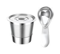 Reusable Metal Coffee Filters, Stainless Steel Filter Accessories, Coffee Machine Filter, 30 ml Measuring Spoon, for Coffee Drinkers, Home, Small Business, Camping Trips, Tailgate Parties and
