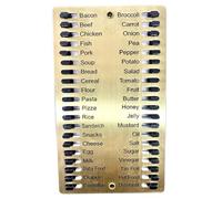 Reusable Metal Grocery List Pads with Clear Scale and Slide Tabs, Memory Reminder Board to Help You Shopping, Kitchen Fridge Accessory, Eco-Friendly