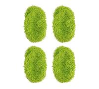 Reusable Microfiber Mop For Pads for Swiffer For Sweeper, Suitable for Both Dry Sweeping and Wet Mopping, Washable Refill For Pads for Long Term Use (4 PCS-GREEN)