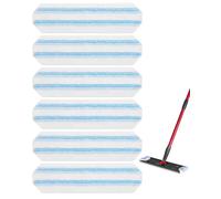 Reusable Microfiber Mop Pads Compatible with O Cedar H2prO Flat Mop System, H2prO Flat Mop Replacement Pads, H2prO Flat Mop Refills, Flat Mop Head for Floor Cleaning, Machine Washable, 6 Pack