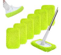 Reusable Microfiber Mop Pads Compatible with Swiffer Sweeper, 6 Pack Dry Sweeping Cloths & Wet Mopping Cloths, Washable Wet Pads Refill for Mopping Floors