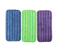 Reusable Microfiber Mop Pads for Swiffer Wetjet Hardwood Tile Floor Mop - Washable Machine Washable up 100 for Times 11.8 X 5.5 Inches 6-Pack (Purple/Green/Blue)(3 Pack)