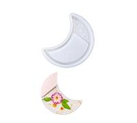 Reusable Middle Eastern Silicone Mold Moon Shape Dome Craft Crystal Epoxy Jewelry Crafting Tool Arabic Design Resin Art Mold