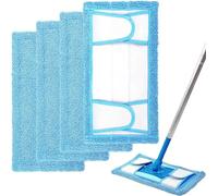 Reusable Mop Pads for Flash Speedmop Heavy Duty Microfiber Wet Dry Cleaning Mop Pad Machine Washable Up to 100x (4 Pack)